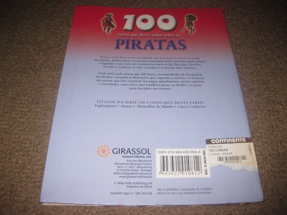 Livro “100 Coisas Que Deves Saber Sobre Os Piratas”