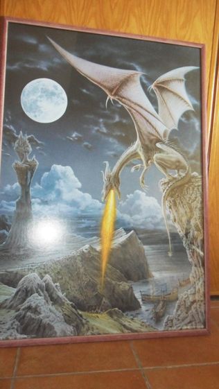 Poster de Dragão emoldurado e com vidro