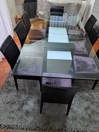 Mesa sala jantar + 8 cadeiras