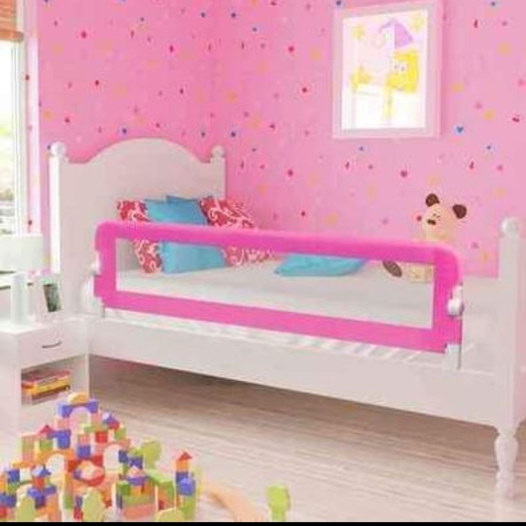 NOVO - Toddler Barra de segurança para cama 150 x 42 cm verde ou rosa