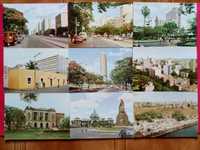 8 postais de Maputo com selo.