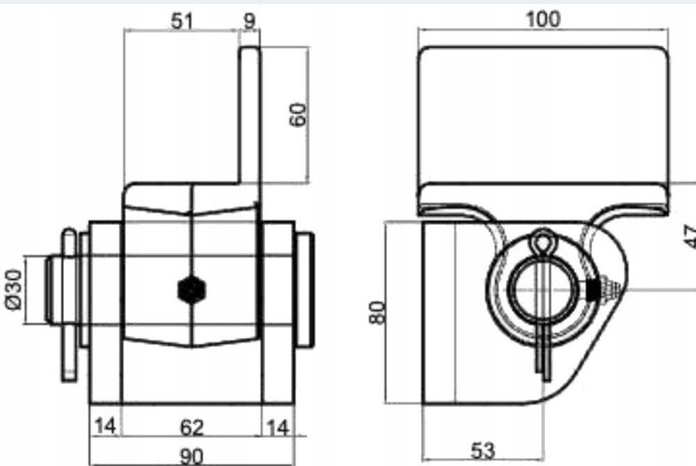 Опори кузова  на задню вигрузку, самоскид