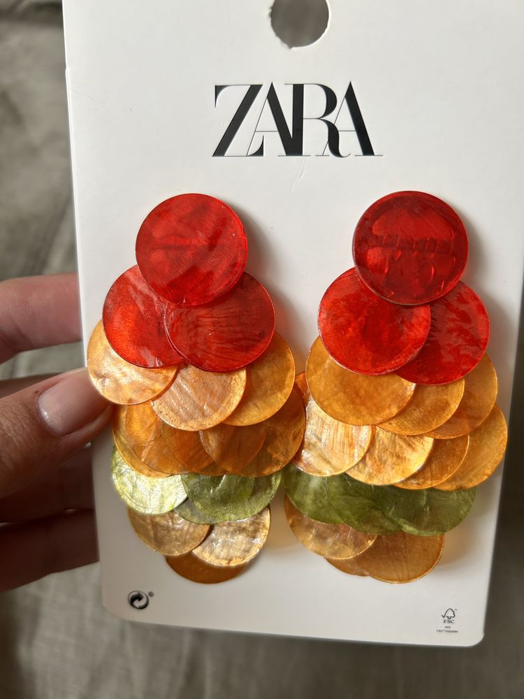 Сережки Zara Зара біжутерія