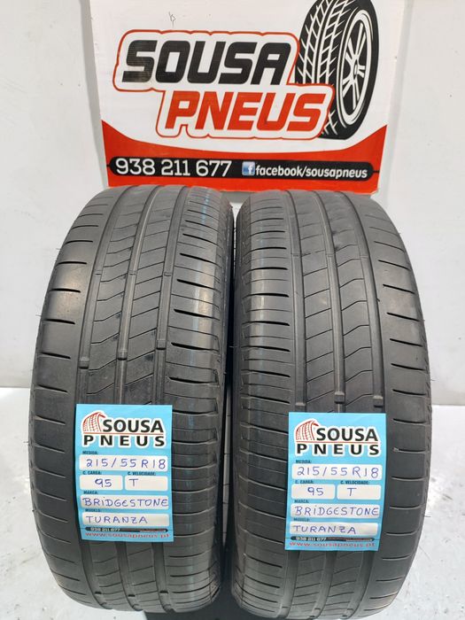 2 pneus semi novos 215-55R18 Bridgestone - Oferta dos portes