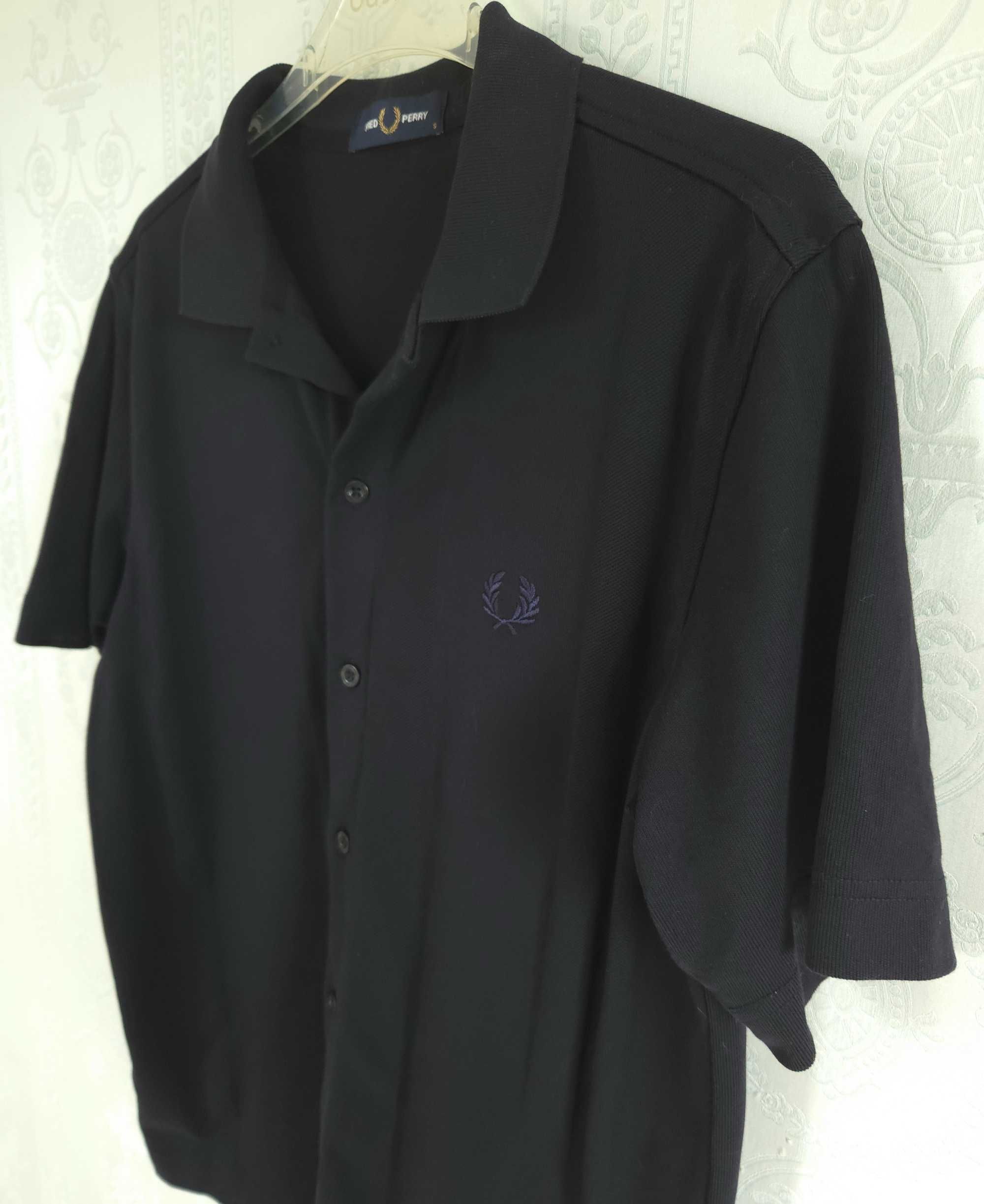 Fred Perry stripe button through polo рубашка поло