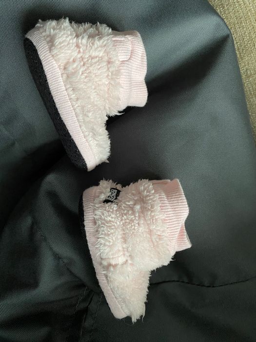 Buciki NIECHODKI zimowe niemowlaka wlochate ugg boots do chrztu 3-6m