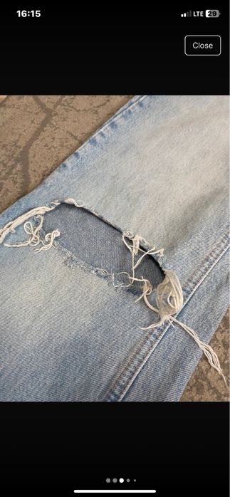 spodnie z dziurami wysoki stan dżinsy jeansy zara niebieskie jasne