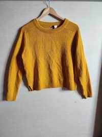 Sweter sweterek musztardowy H&M