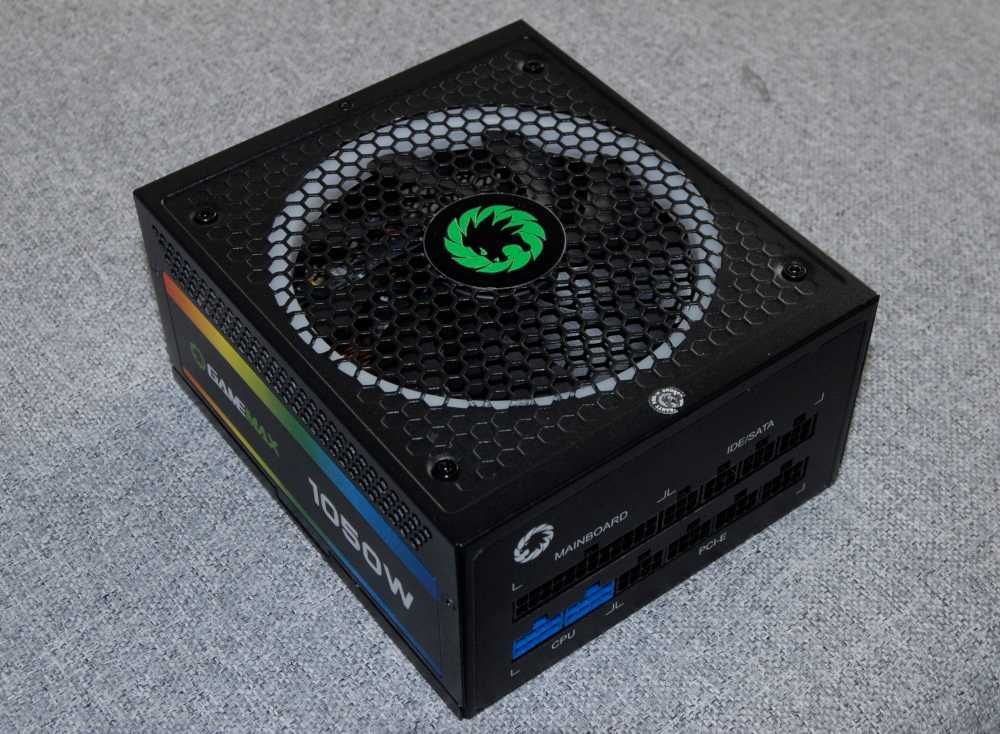 Zasilacz ATX GameMax RGB-1050, 1050W, gwarancja