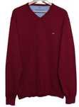 Fynch-Hatton czerwony sweter męski w serek Rozmiar XL premium
