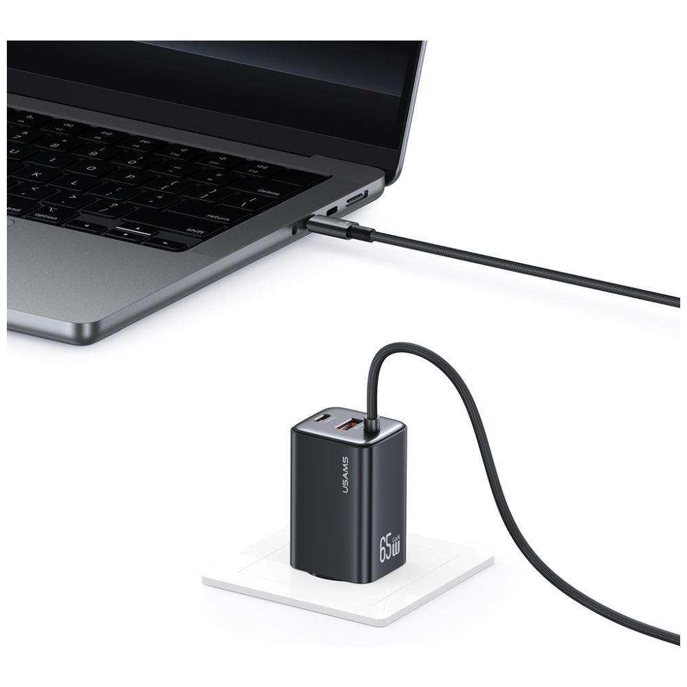 Ładowarka sieciowa USAMS JC Series CC266 65W GaN Fast Charger 2xUSB-C