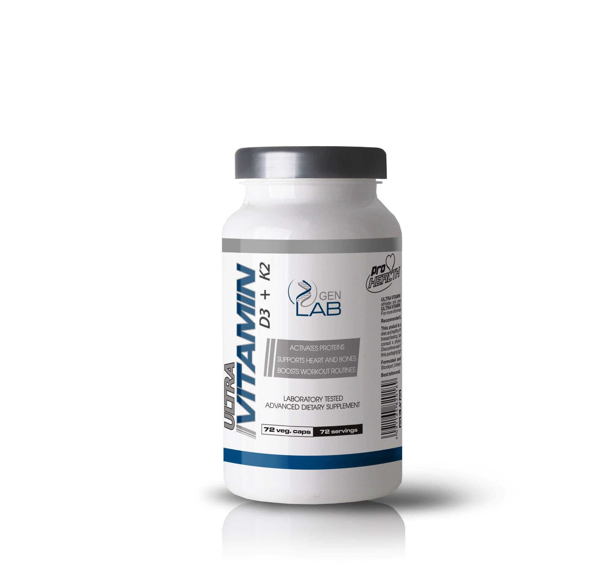 Witamina D3 z K2 GenLab Ultra Vitamin D3 + K2 - 72 kapsułek wegańskich