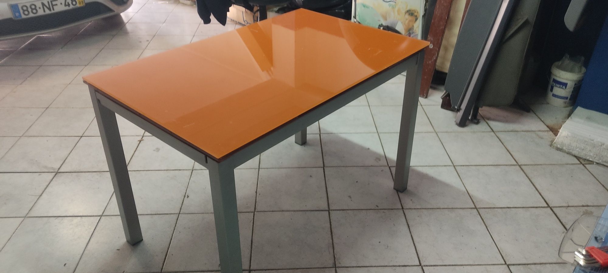 Mesa de cozinha estensivel vidro temperado