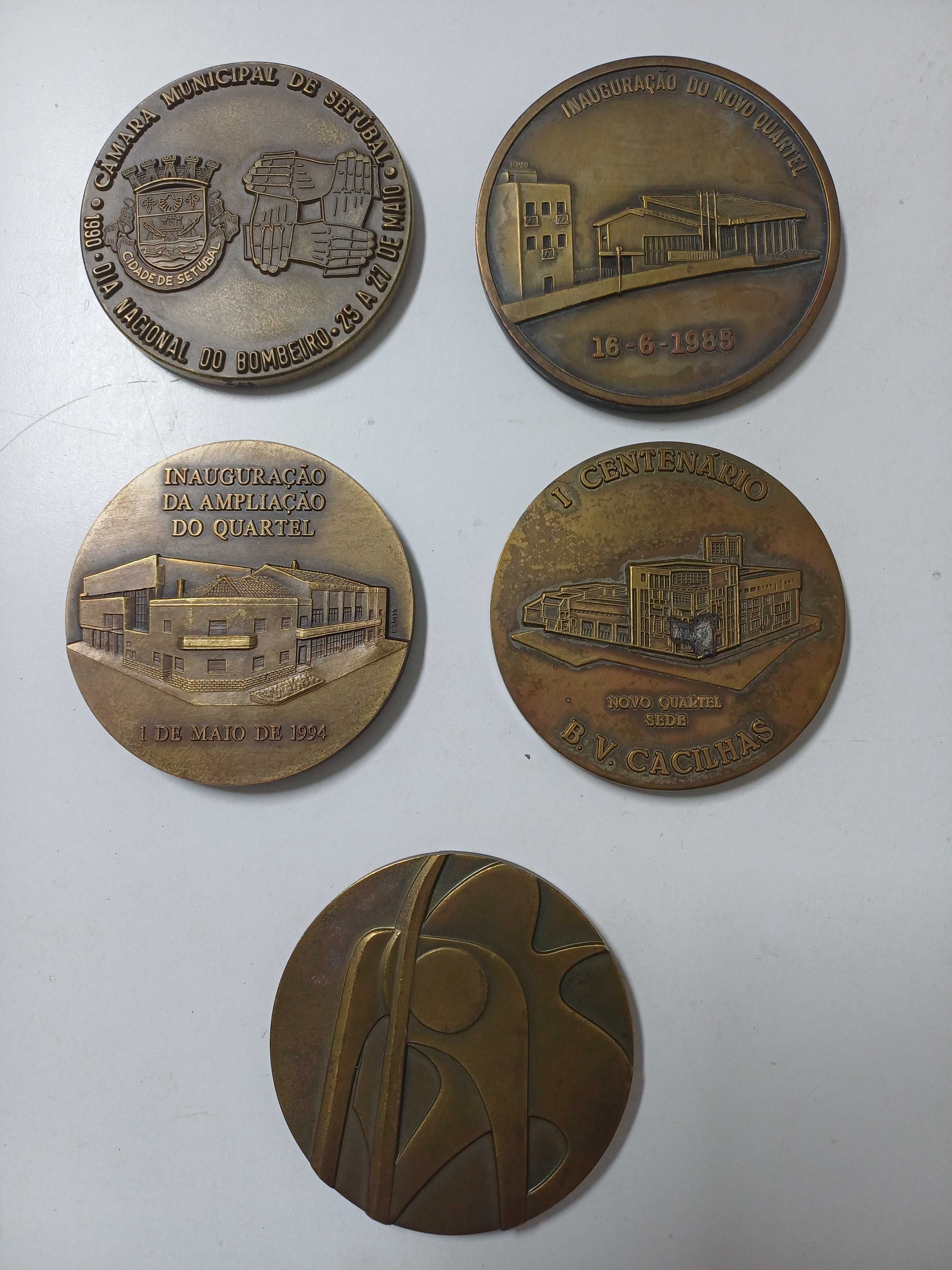 Medalhas alusivas aos bombeiros 5 unidades