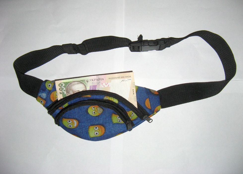 Сумка-бананка. Новая! Симпсоны. На талию до 100 см!