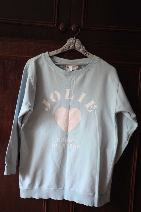 Przedłużona bluza H&M w przyjemnym niebieskim kolorze. Rozmiar S