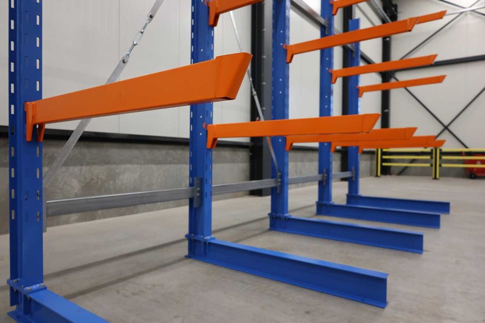 Regały wspornikowe nowe magazynowe jednostronne H400cm ramiona 100cm