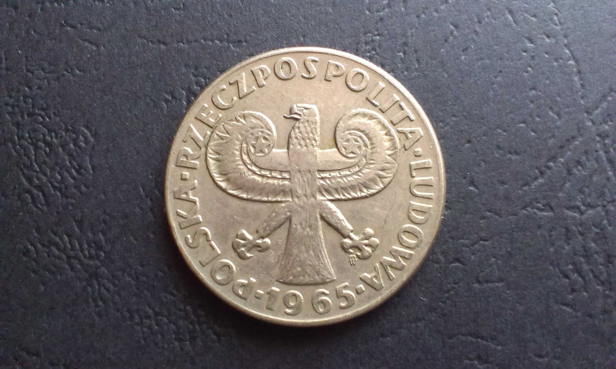 Moneta 10 złotych Kolumna Zygmunta 1965 rok.