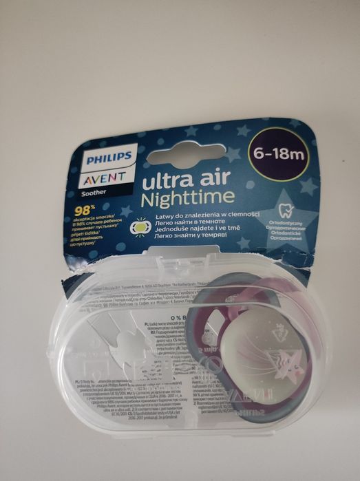 Avent Smoczek Ultra Air 6-18m, nighttime