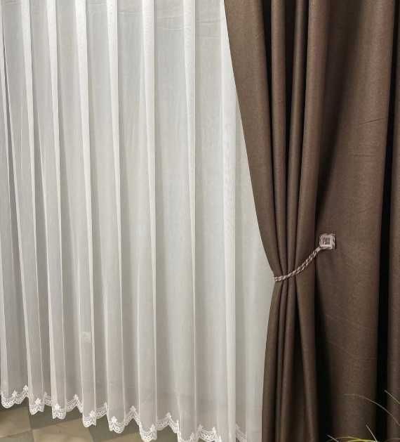 комплект штор блекаут матові темно коричневі 150\270 2 шт