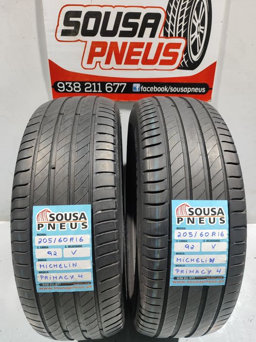 2 pneus semi novos 205-60R16 Michelin - Oferta dos poetes
