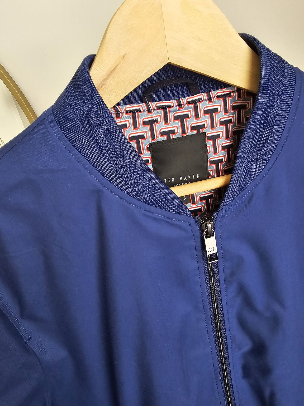 Kobaltowa wiatrówka Ted Baker męska 38 M bdb kieszonki chabrowa zamek