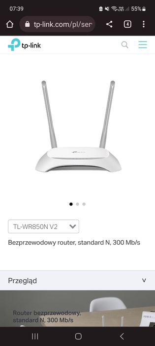 Bezprzewodowy router standard N 300 mb/s