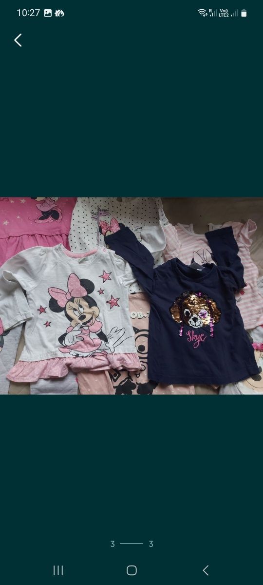 Ubranka Disney, bluzki, roz. 92 myszka minnie 8 szt