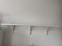 Półka bergshult ikea 120x20 ze wspornikami