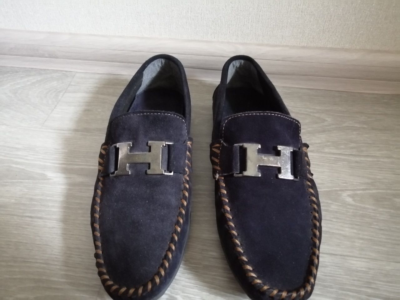 Чоловічі мокасини мокасины Hermes