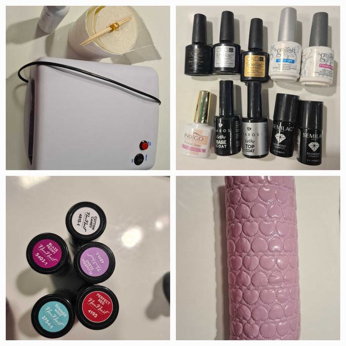 Zestaw do hybryd - lampa bazy lakiery akcesoria.