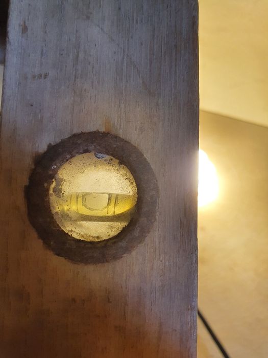 Stara drewniana niemiecka poziomica antyk