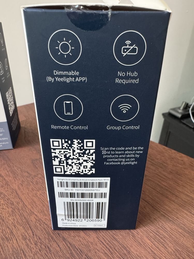 Inteligentna żarówka LED YEELIGHT YLDP004 4.8W GU10 Wi-Fi (4 szt.)
