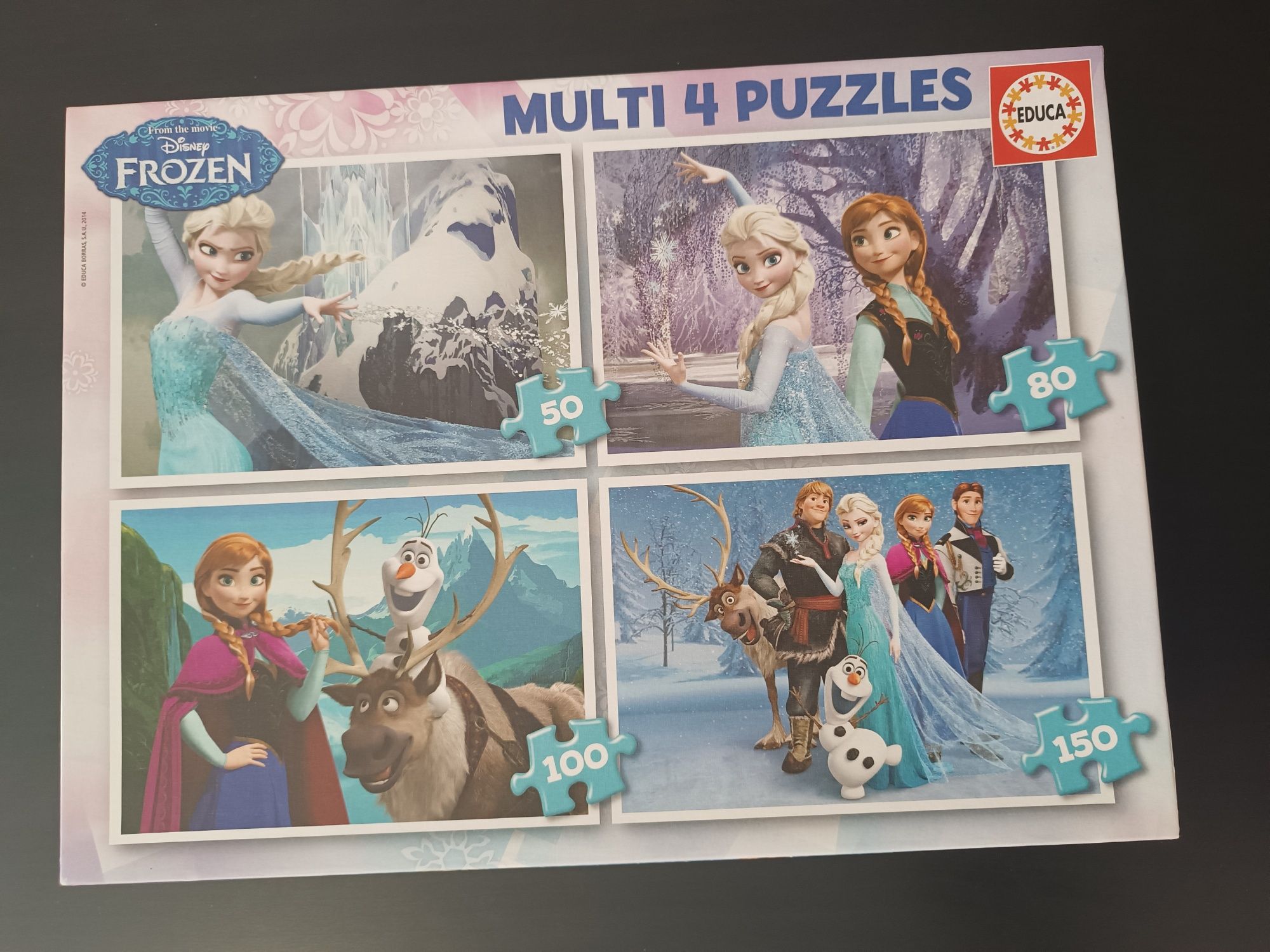 4 Puzzles da Disney Frozen. Elsa. Como Novos