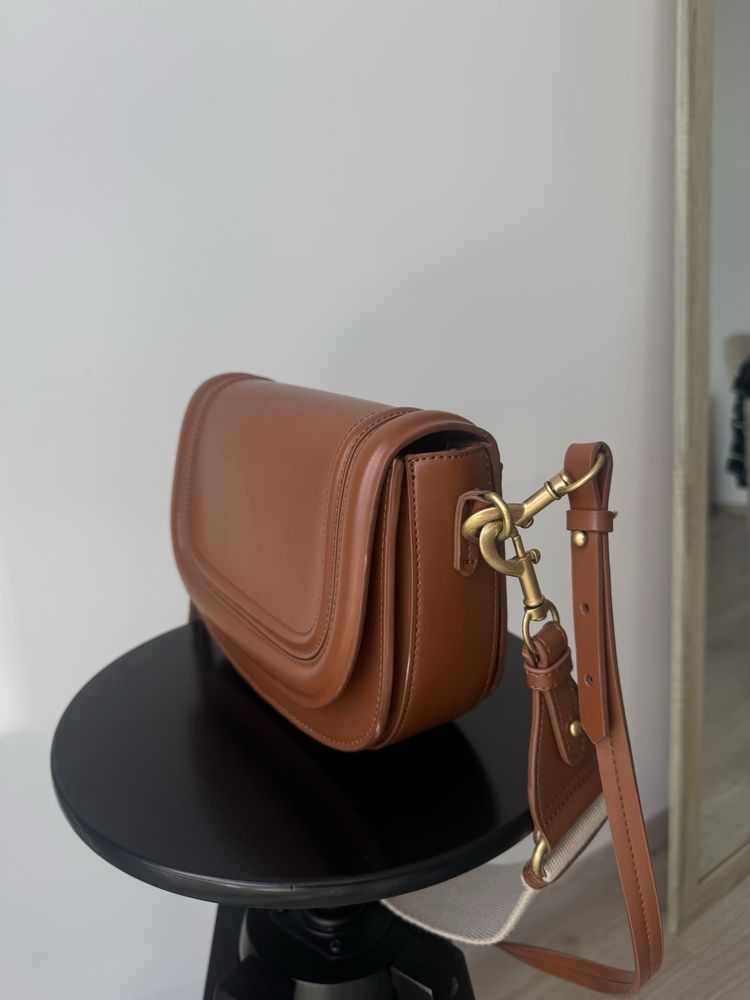 Коричнева сумка zara