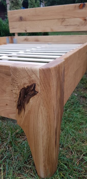 Łóżko dębowe 160x200 *LENKA - XR* dąb rustykalny.