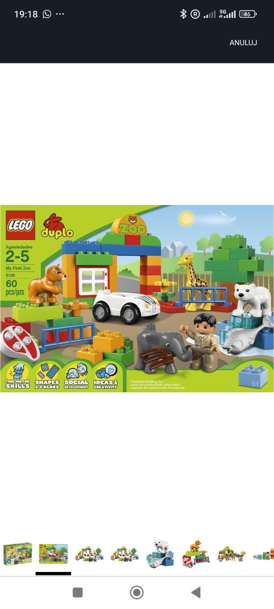 Lego Duplo 6136 moje pierwsze zoo
