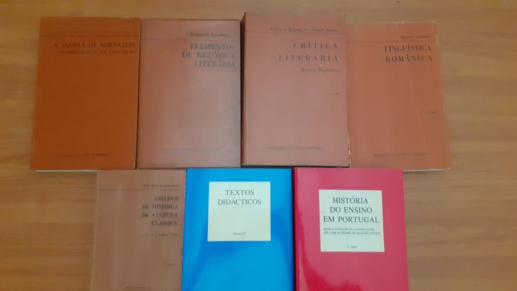 Livros técnicos Fundação Calouste Gulbenkian