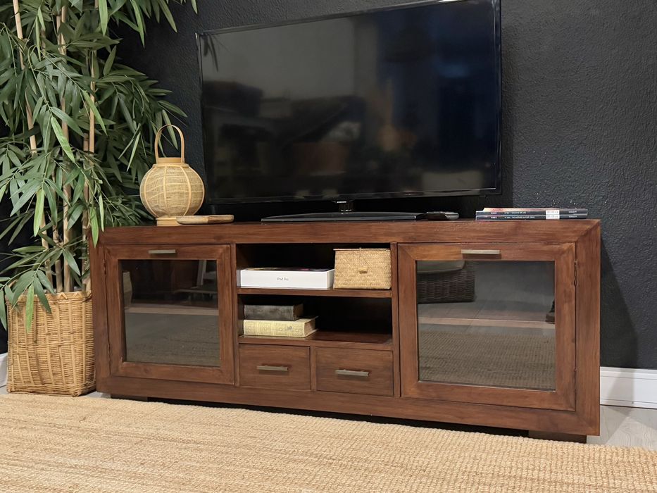 aparador, consola, armario, movel tv, acacia, oriental, rustico