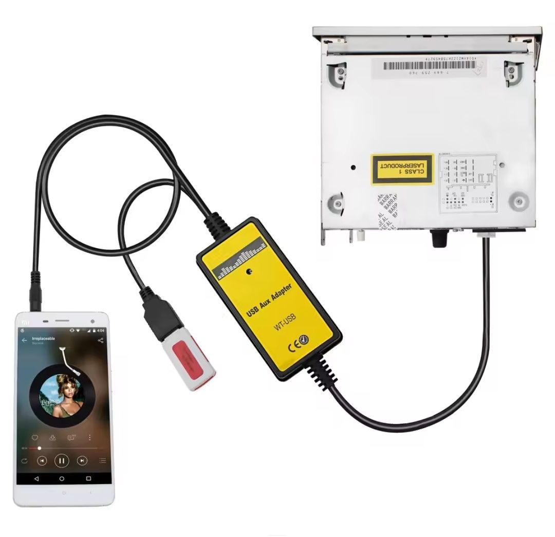 USB AUX Адаптер емулятор CD Skoda Volkswagen Audi Seat 12п