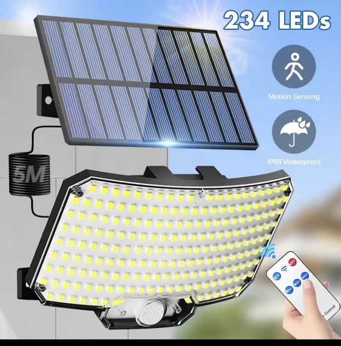 Lampa solarna 234 led garażowa