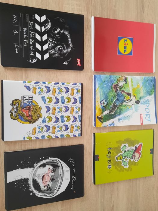 Zestaw zeszytów w kratkę i linię