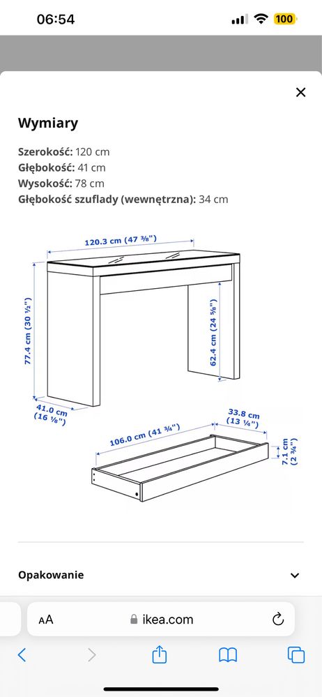 Biała toaletka ikea