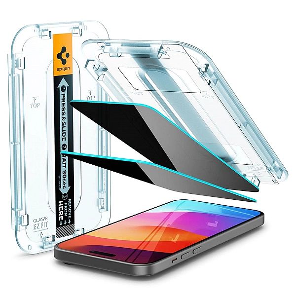 Szkło Hartowane Spigen Glas.tr ”ez Fit” 2-pack Iphone 15 Pro Max Priva