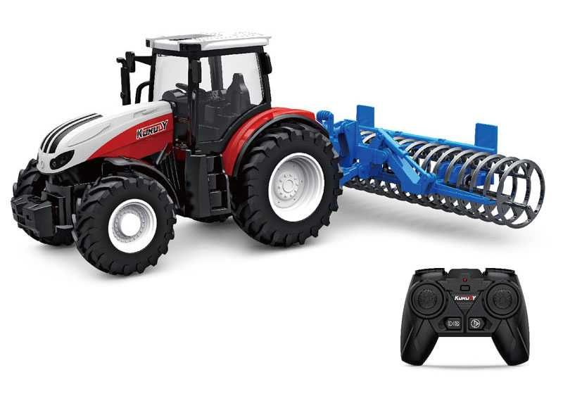 Traktor zdalnie sterowany 1:24 ciągnik RC + Agregat talerzowy