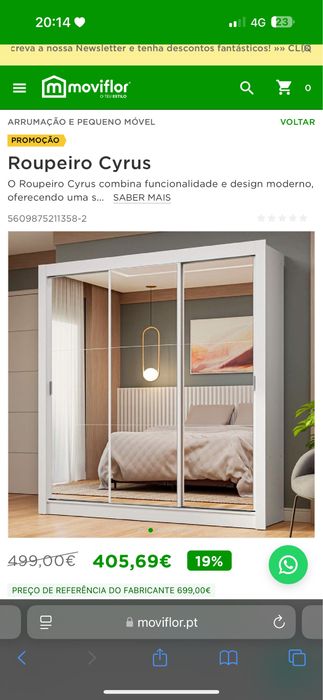 Vendo 2 armarios novos  iguais por 500€