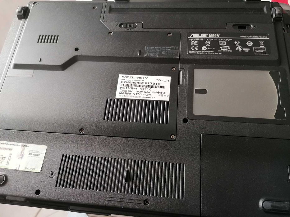 portátil ASUS M51V Series para peças