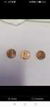 3 Moedas One Cent USA 1980 Abraham Lincoln