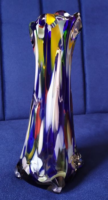 Wazon PRL sękacz niebieski