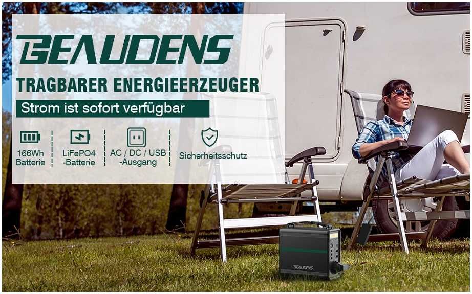 ‼️ Міні зарядна станція LiFePO4 166Wh BEAUDENS ‼️ Зарядная станция +